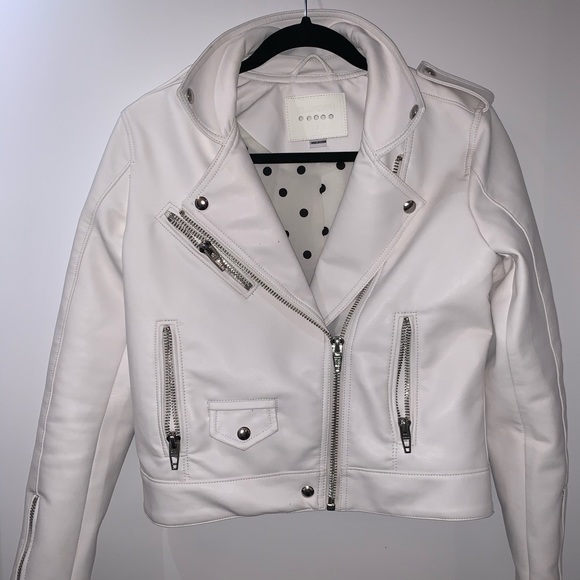 White faux leather jacket, BlankNYC - Picture 2 of 3